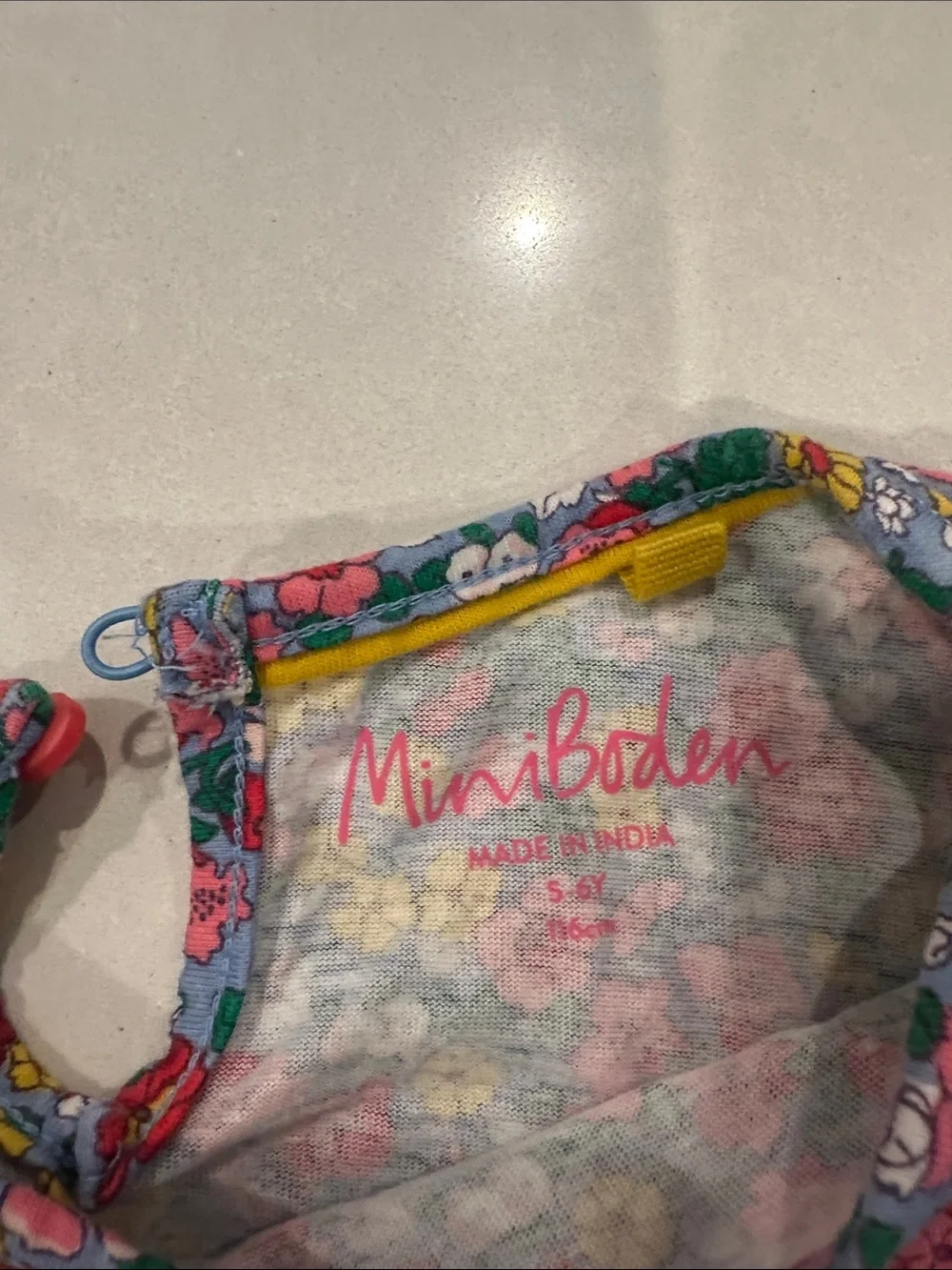 Mini Boden Floral Dress with Puppy Applique - Pink, Green, Yellow, Blue